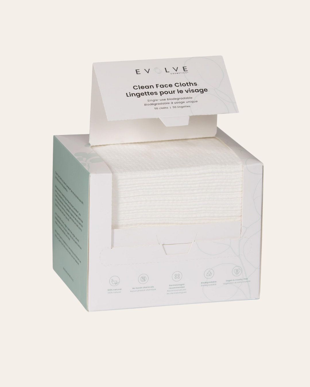 Evolve disposable face cloths